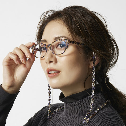 グラスチェーン付きリーディンググラス (アーガイル)