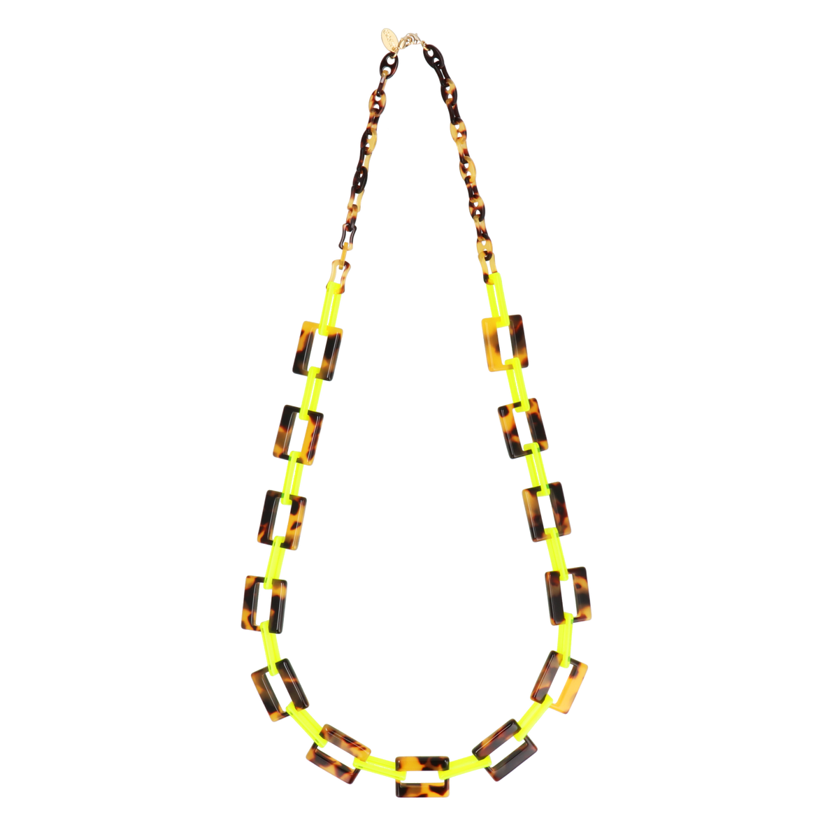 GOSH Accessories 3WAYグラスチェーン コハク×レモン（GAG-001-01）全体写真｜アセテートのメガネチェーン・ネックレス