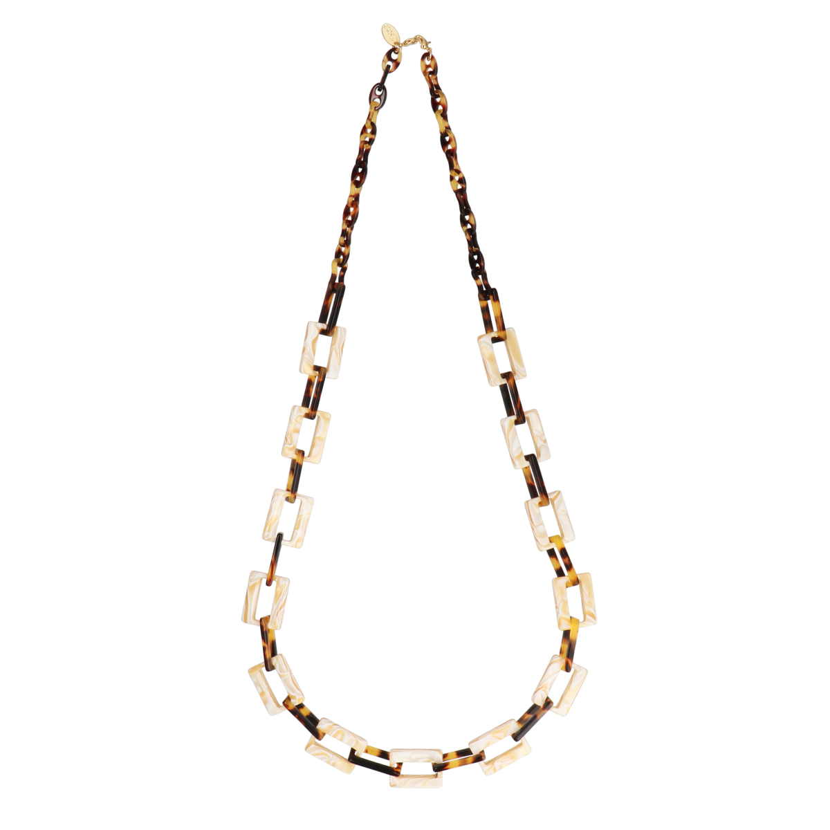 GOSH Accessories 3WAYグラスチェーン マーブル×コハク（GAG-001-02）全体写真｜アセテートのメガネチェーン・ネックレス