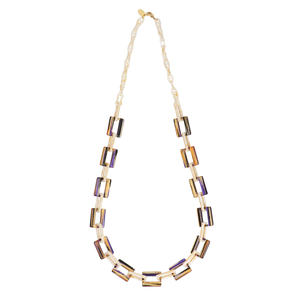 GOSH Accessories 3WAYグラスチェーン ミッドナイト×マーブル（GAG-001-05）全体写真｜アセテートのメガネチェーン・ネックレス