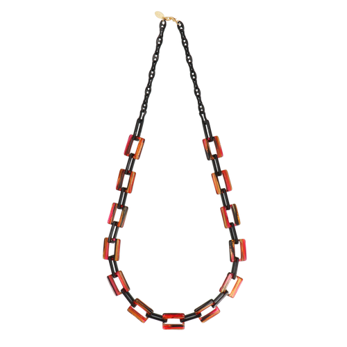 GOSH Accessories 3WAYグラスチェーン サンセット×オニキス（GAG-001-07）全体写真｜アセテートのメガネチェーン・ネックレス