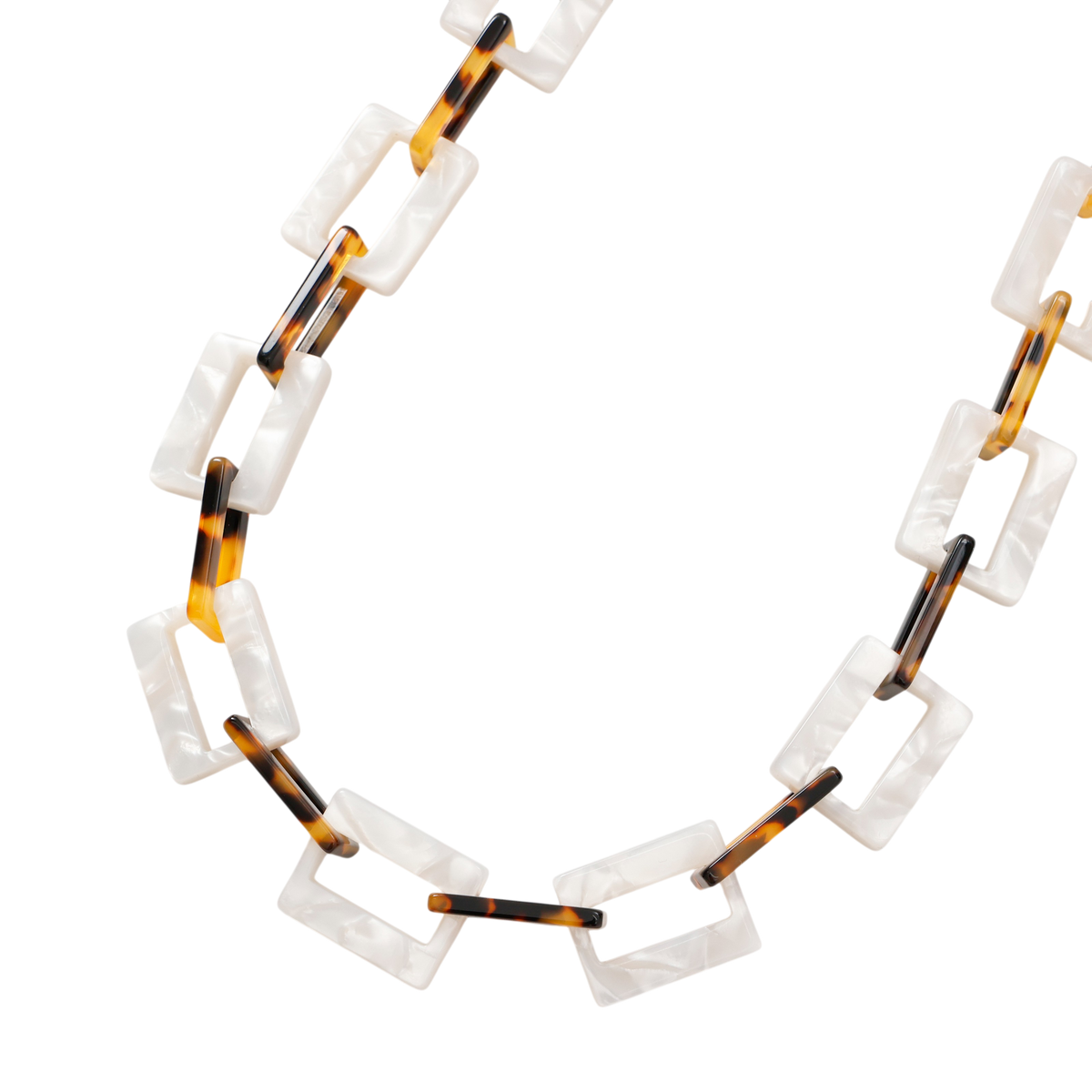 GOSH Accessories 3WAYグラスチェーン スノー×コハク（GAG-001-13）アセテートパーツのアップ｜メガネチェーン・メガネコード・ネックレス