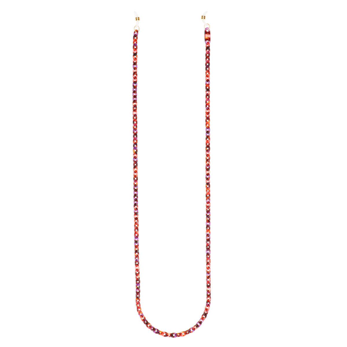 GOSH Accessories グラスチェーン ラズベリー（GAG-004-08）全長がわかる吊り下げ写真｜メガネチェーン・メガネコード