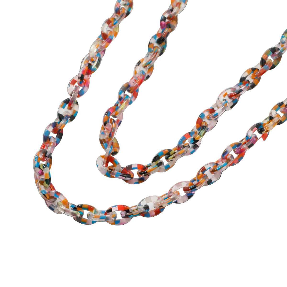 GOSH Accessories グラスチェーン ロボ（GAG-004-26）チェーンのアップ｜アセテートのメガネチェーン・グラスコード