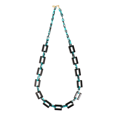 3wayグラスチェーン（ブラック×エメラルド）（ブラック×エメラルド）