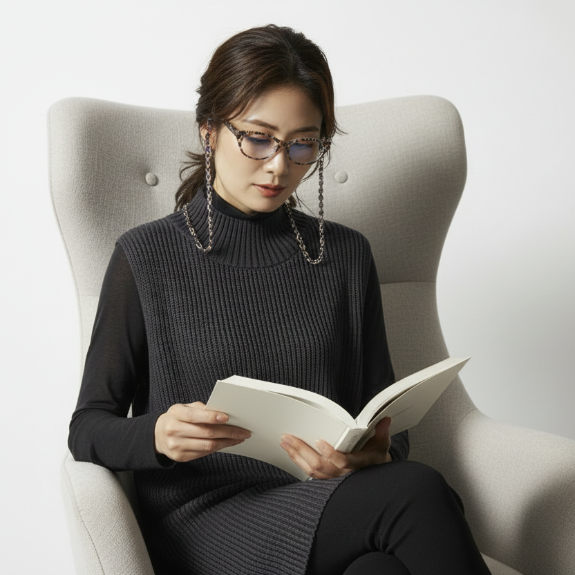 GOSH ゴッシュ GR-1001 +3.00 リーディンググラス アーガイル柄 グラスチェーン付きリーディンググラス (アーガイル） – GOSH EYEWEAR